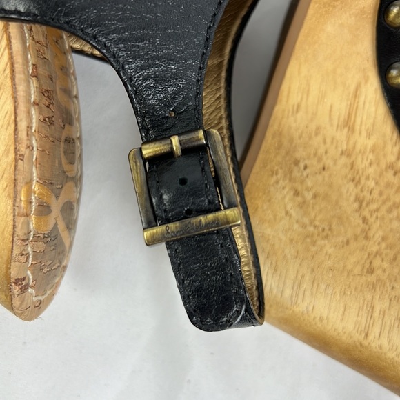 Black Sam Edelman Camilla Wedge with stud detail, sling back, size 9.5 - Picture 13 of 16
